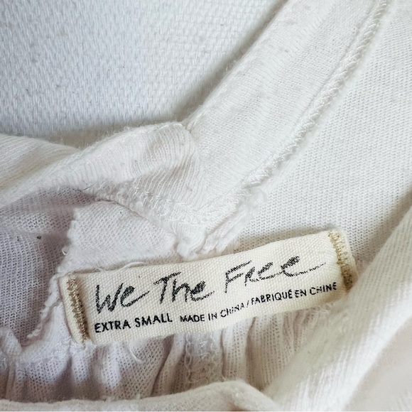 Free People White Sweet Little Tee Button Up Blouse - Picture 9 of 13